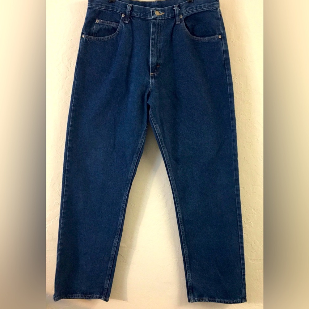 Wrangler Straight Leg Jeans 36W X 32L Blue 100% Cotton Excellent Condition